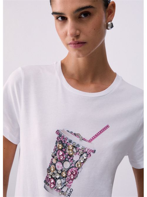 T-shirt woman white LIU JO | WA6237JS923/P9331